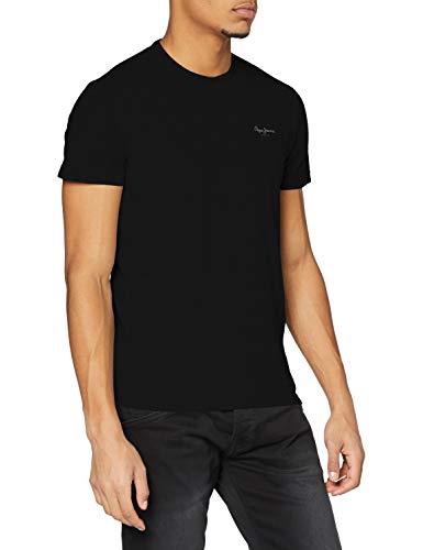 Pepe Jeans Original Basic S/S PM503835 Camiseta, Negro (Black 999), X-Small para Hombre