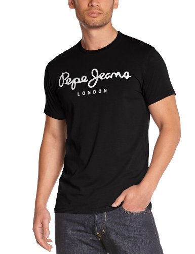 Pepe Jeans Original Stretch Camiseta, Negro (Black 999), Small para Hombre