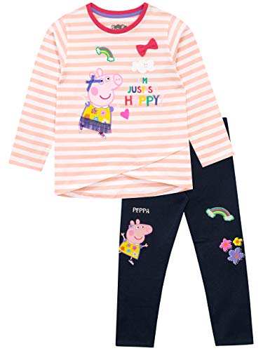 Peppa Pig - Conjunto de Top y Leggings para niñas - Peppa - Multicolor - 2-3 Años