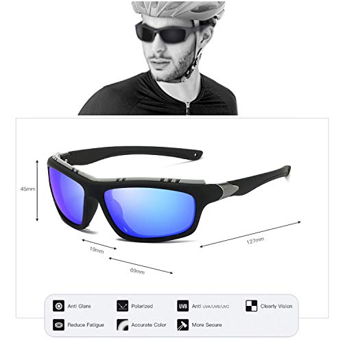 Perfectmiaoxuan Gafas de sol polarizadas para hombre mujer/Golf de pesca fresco Ciclismo El golf Conducción Pescar Alpinismo Deportes al aire libre Gafas de sol (blue)