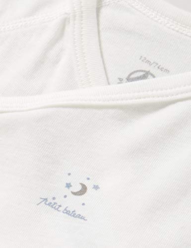 Petit Bateau 5649699 Conjunto de ropa interior para bebés y niños pequeños, Azul Blanco/Azul Blanco/Azul Blanco/Gris Blanco, 3 meses