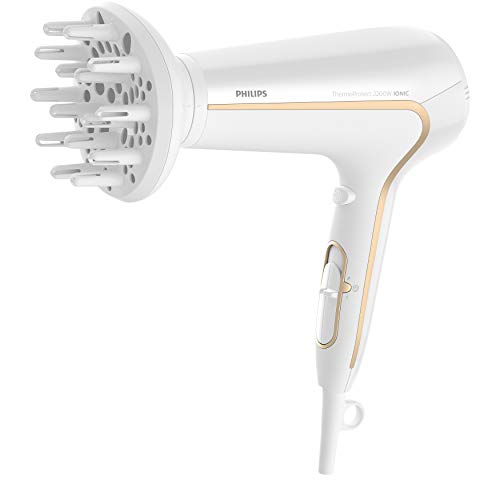 Philips DryCare Advanced HP8232/00 - Secador ThermoProtect Ionic con ionizador para suavizar el cabello, 2200 W