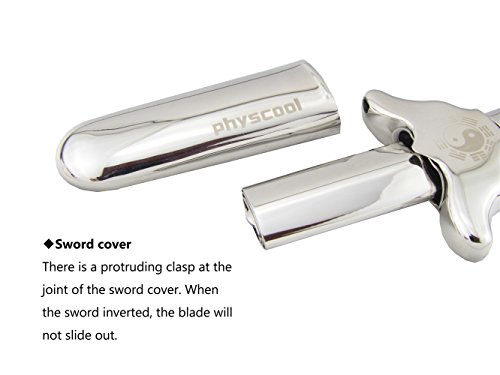 PhysCool Palo de taichi chino extensible premium con borla roja y bolsa de piel sintética (39)