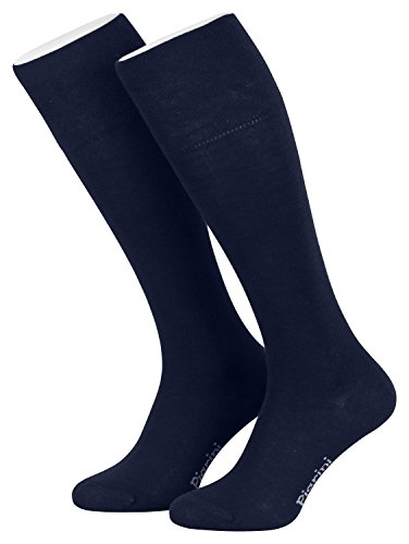 Piarini® - 4 pares de calcetines de ejecutivo largos - Azul marino - 43-46