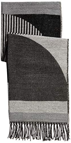PIECES PCBELINA Long Scarf Noos Bufanda, Detalles: Pattern W Stripe Graphical/Black, Talla única para Mujer