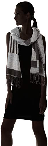 PIECES PCBELINA Long Scarf Noos Bufanda, Detalles: Pattern W Stripe Graphical/Black, Talla única para Mujer