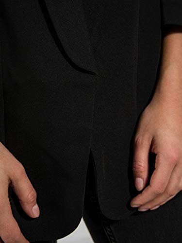 PIECES Pcboss 3/4 Blazer Noos Chaqueta de Traje, Negro (Black Black), 36 (Talla del Fabricante: X-Small) para Mujer