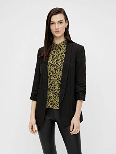 PIECES Pcboss 3/4 Blazer Noos Chaqueta de Traje, Negro (Black Black), 42 (Talla del Fabricante: X-Large) para Mujer