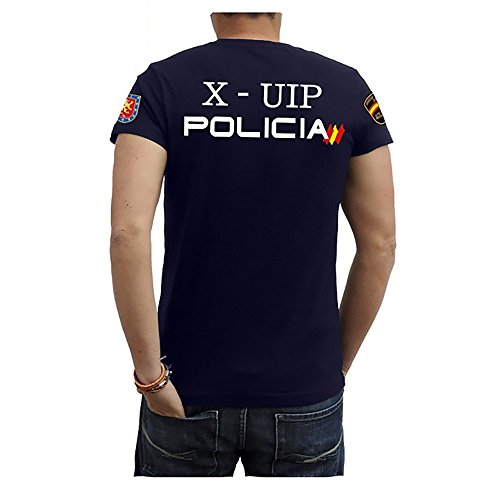 Piel Cabrera Camiseta Policía UIP (Talla S, Negro)