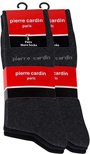 Pierre Cardin® - 6 pares de calcetines de algodón de vestir para hombre, 43-46