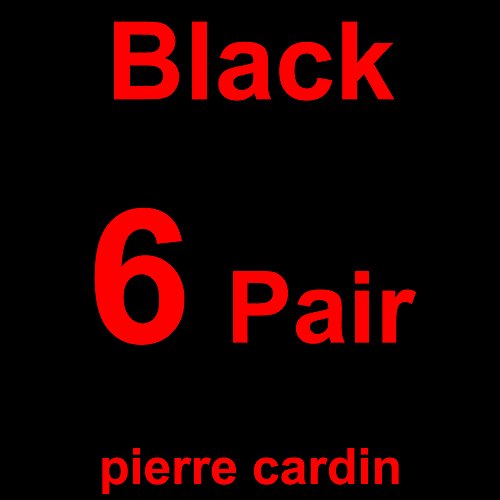 Pierre Cardin® - 6 pares de calcetines de algodón de vestir para hombre, Negro 43-46 EU