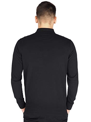Pierre Cardin Hombre Polo Premium de Manga Larga Ajuste Clásico (3XL, Black)