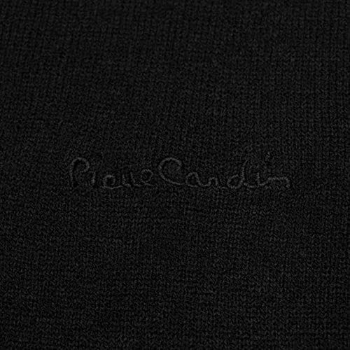 Pierre Cardin - Jersey de punto con cuello en V para hombre Black (Style 2) L