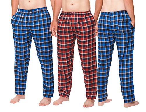 Pijama largo de algodón, cuello redondo o cuello en V, suave, cálido, 5 modelos y colores a elegir, tallas 50/M - 56/XXL burdeos L