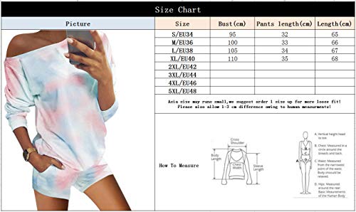 Pijamas Mujer Verano Manga Corta Conjunto de Pijama para Niñas 2 Piezas de Ropa de Dormir Algodón Suave Loungewear