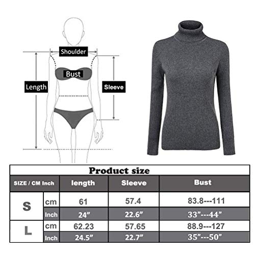 Pingrog Otoño Jersey Cuello Alto Mujer Invierno Suéter De Punto Slim Fit Manga Larga Fashion High Collar Sweater Elegantes Camisas Termica Jerseys Color Sólido Pullover Punto Espesor