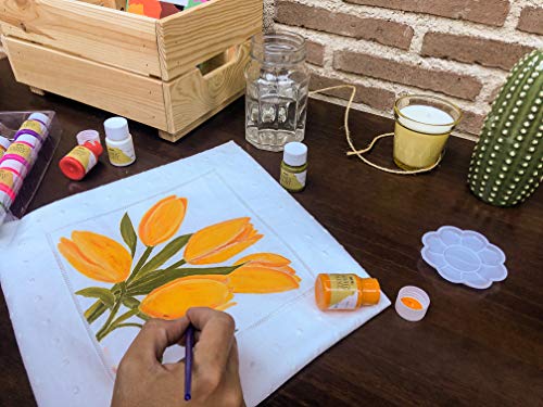 Pintura Textil Permanente y Lavable Nazca Colors – Set 16 Colores x 30ml – Pintura Acrílica para Tela ideal para Pintar Ropa, Camisetas, Vaqueros, Zapatillas, Accesorios Textiles – Excelente Cobertura