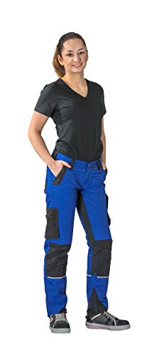 Planam Norit 6412046 - Pantalones de trabajo para mujer (talla 46), color azul y negro