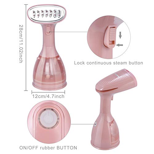 Plancha de Vapor Vertical, Cadrim Plancha a Vapor Portátil para Ropa, Capacidad 280ml 1500w,Calentamiento Rápido en 20 Segundos Aplicable a la Tela y la Materia Textil, Ideal a Viaje y Hogar