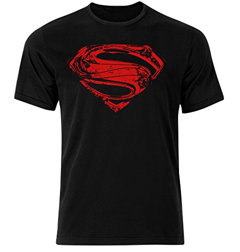 Playera con el logo de Superman en el pecho, y el logo de símbolo de esperanza color negro, todos los tamaños S-5XL. negro negro Small