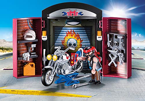 PLAYMOBIL 9108 Stadtleben Bike Shop Play Box - Caja de música, Multicolor