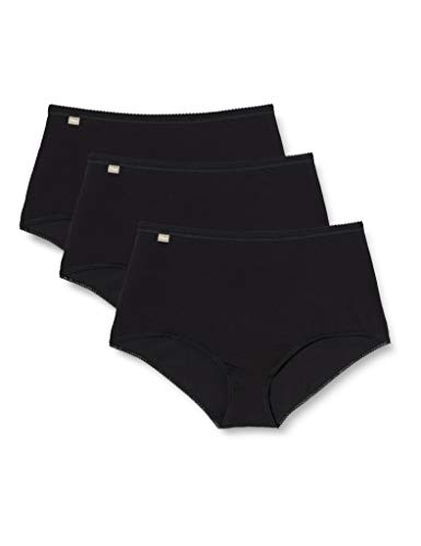 Playtex - Braguita high rise para mujer, pack de 3, color negro, talla 50