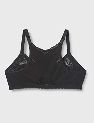 Playtex Soutien-Gorge Emboitant Sans Armature Ideal Posture Sujetador sin Aros, Negro (Noir 001), 90C para Mujer