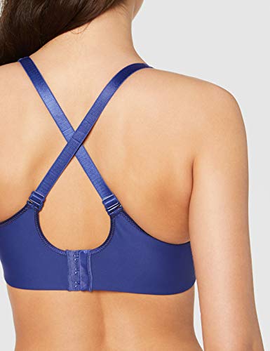 Playtex Soutien-Gorge Sans Armature Feel Good Support Sujetador sin Aros, Azul (Bleu Laponie 0am), 95D para Mujer