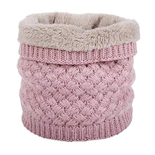 Pluto Fox Cable de punto caliente clásico bucle infinito de la bufanda de la manga de la bufanda para Unisex-adulto 22 * 47cm Rosa, Rosa