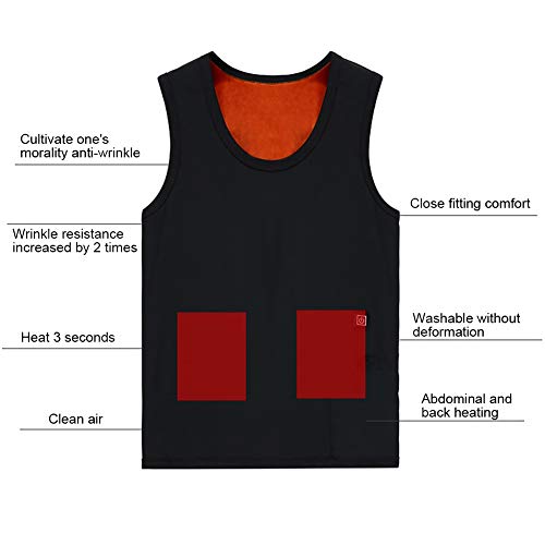 POHOVE Chaleco con calefacción Chaleco con calefacción Recargable por USB 5V Tamaño y Temperatura Ajustables Mujeres Hombres Chalecos Calientes Calentador de Cuerpo
