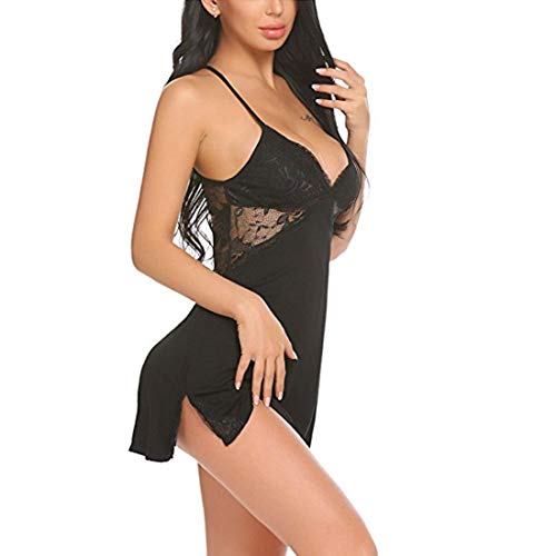 Polly Online Mujeres Sexy Ropa de Dormir Mujeres Sexy Ropa Interior Camisón Babydoll Ropa Interior Traje Correas Ajustables