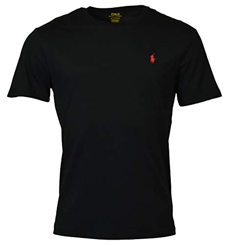 Polo para hombre Ralph Lauren de algodón con logotipo y corte clásico con cuello redondo negro negro