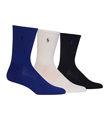 Polo Ralph Lauren 3-Pack Athletic Arch Support Polo Player Embroidery Crew Sock