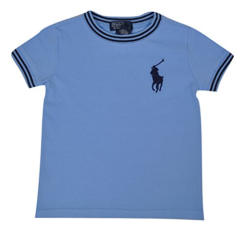 Polo Ralph Lauren Camiseta de manga corta para niño, talla 12, 18, 24 meses, azul o blanco blanco 12 meses