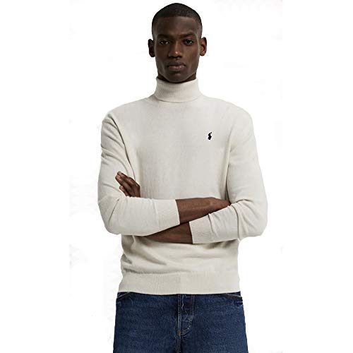 Polo Ralph Lauren Jersey de Cuello Vuelto (XXL, Pure White)