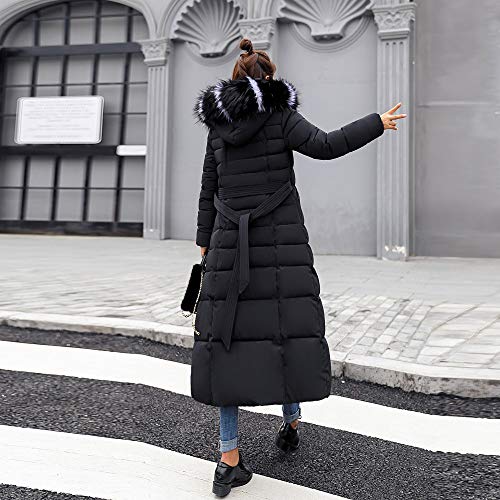 POLP Abrigos mujer Abrigo Acolchado Impermeable Invierno Ultra-Caliente con Capucha Mujer Invierno Parka Largo Caliente Chaqueta Manga Larga Capucha Abrigos de Pelo Mujer Invierno