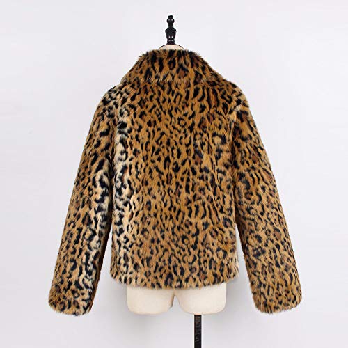 POLP Abrigos mujer Estampado Leopardo Sudadera con Capucha de Invierno de Mujer Calientes Sudadera con Capucha de Jersey de la impresión del Leopardo de Mujer Neck Warmer Chaqueta de Solapa