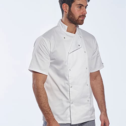 Portwest C733WHRM Chaqueta de Chef, Cumbria , M, Blanco (White)