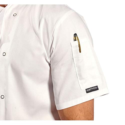 Portwest C733WHRXL Chaqueta de Chef, Cumbria , XL, Blanco (White)