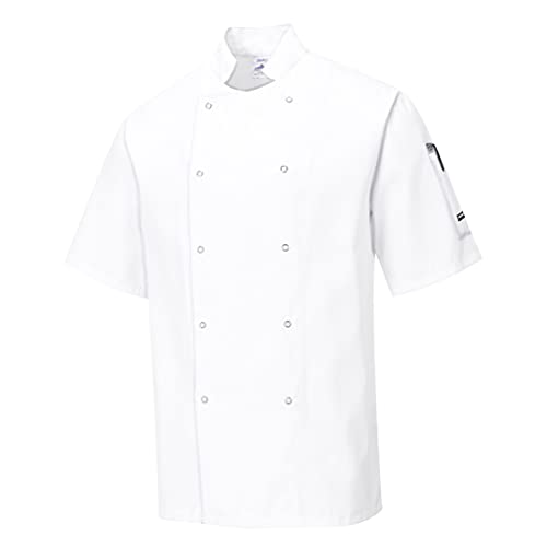 Portwest C733WHRXL Chaqueta de Chef, Cumbria , XL, Blanco (White)