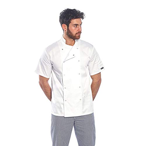 Portwest C733WHRXL Chaqueta de Chef, Cumbria , XL, Blanco (White)