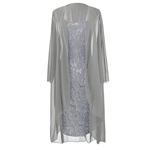 Posional Moda para Mujer Dos Piezas Encantador Color SóLido Vestidos De Encaje para Madre De La Novia