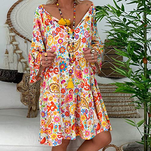Posional Vestido De Mujer Playa Estampados Casual Corto Traje De Baño Protector Solar para Cubrir Bikini Flores Verano 2019 Boho Pareo Camisola Piscina Talla Grandes