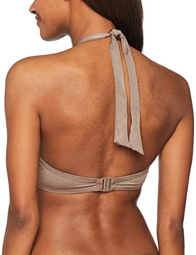 Pour Moi? Azure Halter Padded Underwired Top Parte de Arriba de Bikini, Dorado (Stardust Stardust), 95D (Talla del Fabricante: 36D) para Mujer