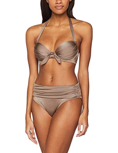 Pour Moi? Azure Halter Padded Underwired Top Parte de Arriba de Bikini, Dorado (Stardust Stardust), 95D (Talla del Fabricante: 36D) para Mujer