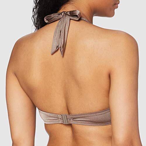 Pour Moi? Azure Halter Padded Underwired Top Parte de Arriba de Bikini, Dorado (Stardust Stardust), 95E (Talla del Fabricante: 36DD) para Mujer