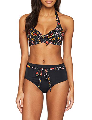 Pour Moi? Hot Spots Halter Underwired Top Parte de Arriba de Bikini, Multicolor (Ditsy Ditsy), 90D (Talla del Fabricante: 34D) para Mujer