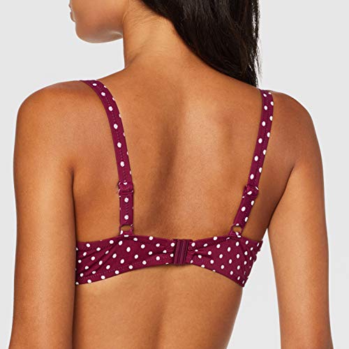 Pour Moi? Hot Spots Padded Underwired Top Parte de Arriba de Bikini, Rojo (Sangria Sangria), 90G (Talla del Fabricante: 34F) para Mujer
