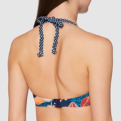 Pour Moi? Reef Halter Lightly Padded Underwired Top Parte de Arriba de Bikini, Azul (Navy Navy), 95H (Talla del Fabricante: 36Ff) para Mujer