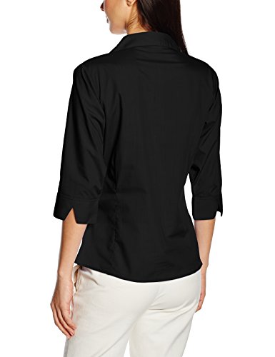 Premier Workwear Ladies Poplin Blouse 3/4 Sleeved Blusa, Negro (Black), 36 (Talla del Fabricante: 8) para Mujer